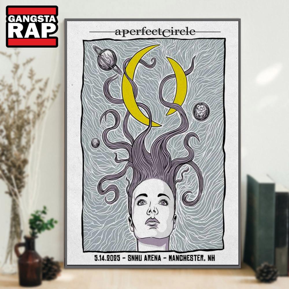 A Perfect Circle SNHU Arena Manchester, NH May 15 2025 Concert Poster Canvas Art A Perfect Circle SNHU Arena Manchester, NH May 15 2025 Concert Poster Canvas Art