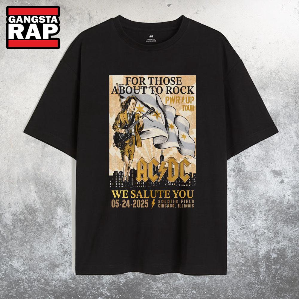 ACDC Soldier Field Chicago, IL May 25 2025 Tour T Shirt ACDC Soldier Field Chicago, IL May 25 2025 Tour T Shirt