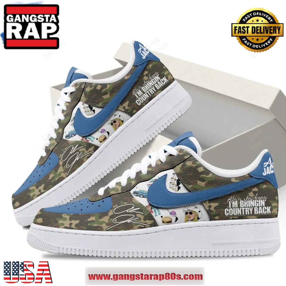 Alan Jackson Last Call Limited Edition Air Force 1 Running Sneakers Shoes Alan Jackson Last Call Limited Edition Air Force 1 Running Sneakers Shoes
