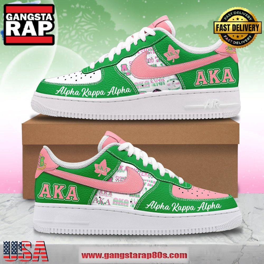 Alpha Kappa Alpha Limited Edition Air Force 1 Running Sneakers Shoes Alpha Kappa Alpha Limited Edition Air Force 1 Running Sneakers Shoes
