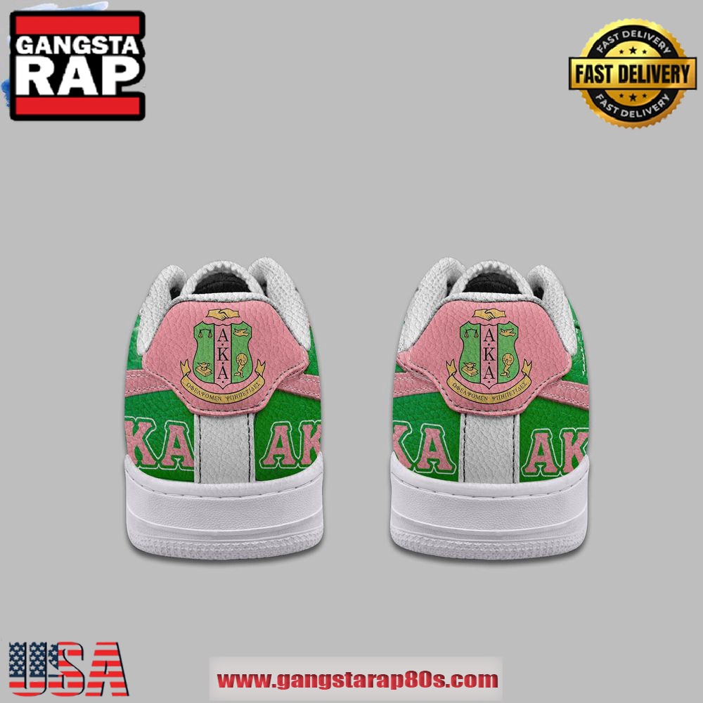 Alpha Kappa Alpha Limited Edition Air Force 1 Running Sneakers Shoes Alpha Kappa Alpha Limited Edition Air Force 1 Running Sneakers Shoes