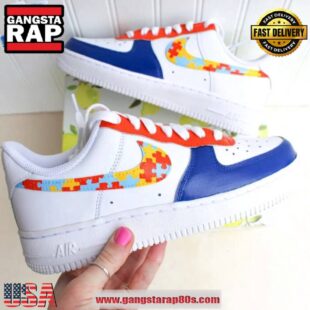 Autism Awareness Limited Edition Air Force 1 Running Sneakers Shoes