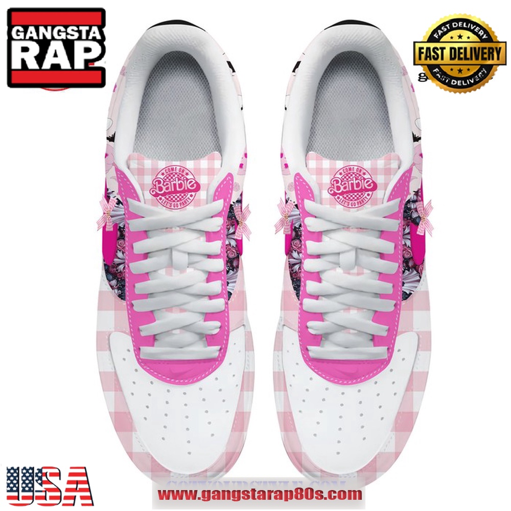 Barbie Spooky Limited Edition Pink Air Force 1 Running Sneakers Shoes Barbie Spooky Limited Edition Pink Air Force 1 Running Sneakers Shoes