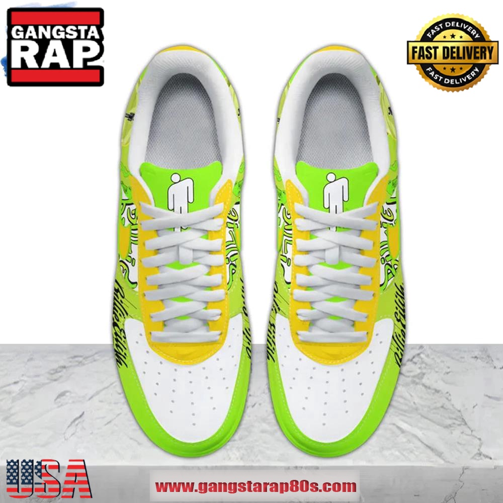 Billie Eilish Hello Billie Stan Limited Air Force 1 Running Sneakers Shoes Billie Eilish Hello Billie Stan Limited Air Force 1 Running Sneakers Shoes