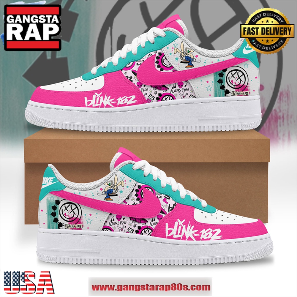 Blink-182 Off The Wall Limited Edition Air Force 1 Running Sneakers Shoes Blink-182 Off The Wall Limited Edition Air Force 1 Running Sneakers Shoes