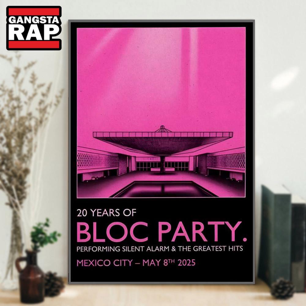 Bloc Party Pepsi Center WTC, Mexico City May 8 2025 Tour Poster Canvas Art Bloc Party Pepsi Center WTC, Mexico City May 8 2025 Tour Poster Canvas Art
