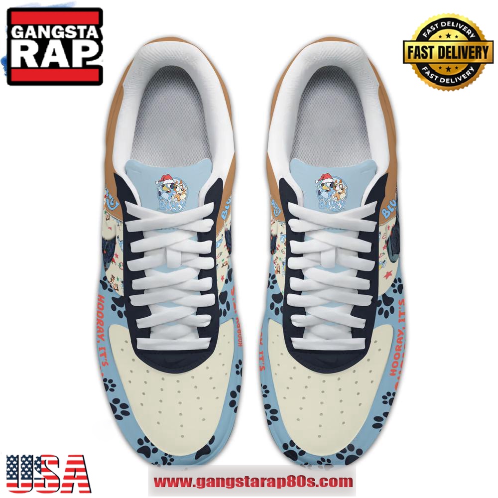 Bluey It's Christmas Limited Edition Air Force 1 Running Sneakers Shoes Bluey It's Christmas Limited Edition Air Force 1 Running Sneakers Shoes