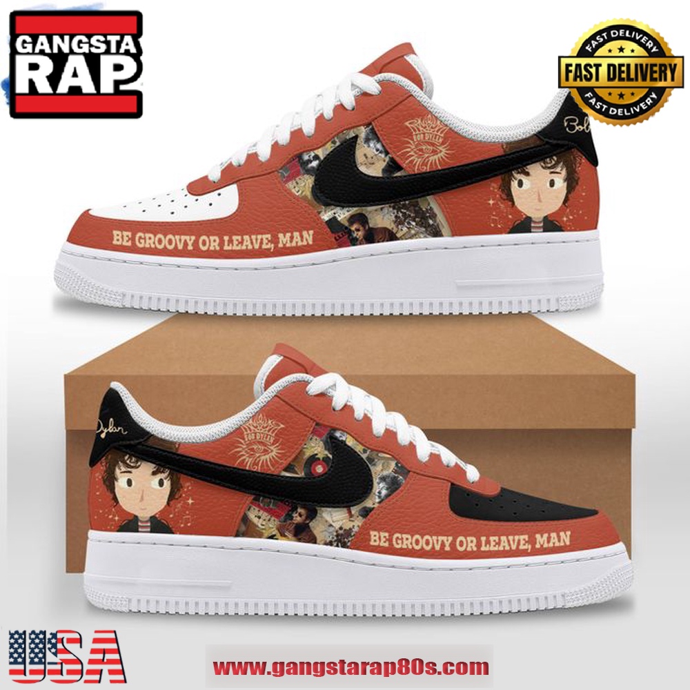 Bob Dylan Be Groovy Or Leave Limited Edition Air Force 1 Running Sneakers Shoes Bob Dylan Be Groovy Or Leave Limited Edition Air Force 1 Running Sneakers Shoes