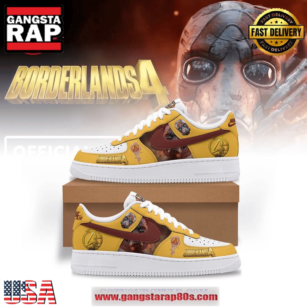 Borderlands 4 The Gold Air Force 1 Running Sneakers Shoes Borderlands 4 The Gold Air Force 1 Running Sneakers Shoes