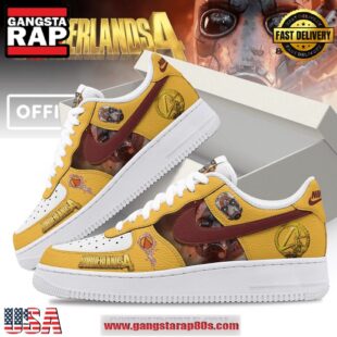 Borderlands 4 The Gold Air Force 1 Running Sneakers Shoes