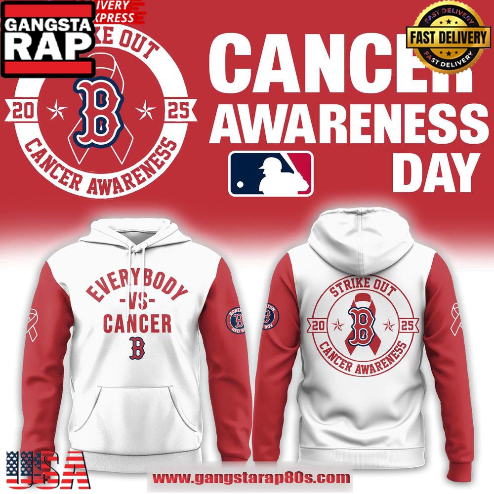 Boston Red Sox Strike Out 2025 Cancer Awareness All Over Print Hoodie Boston Red Sox Strike Out 2025 Cancer Awareness All Over Print Hoodie