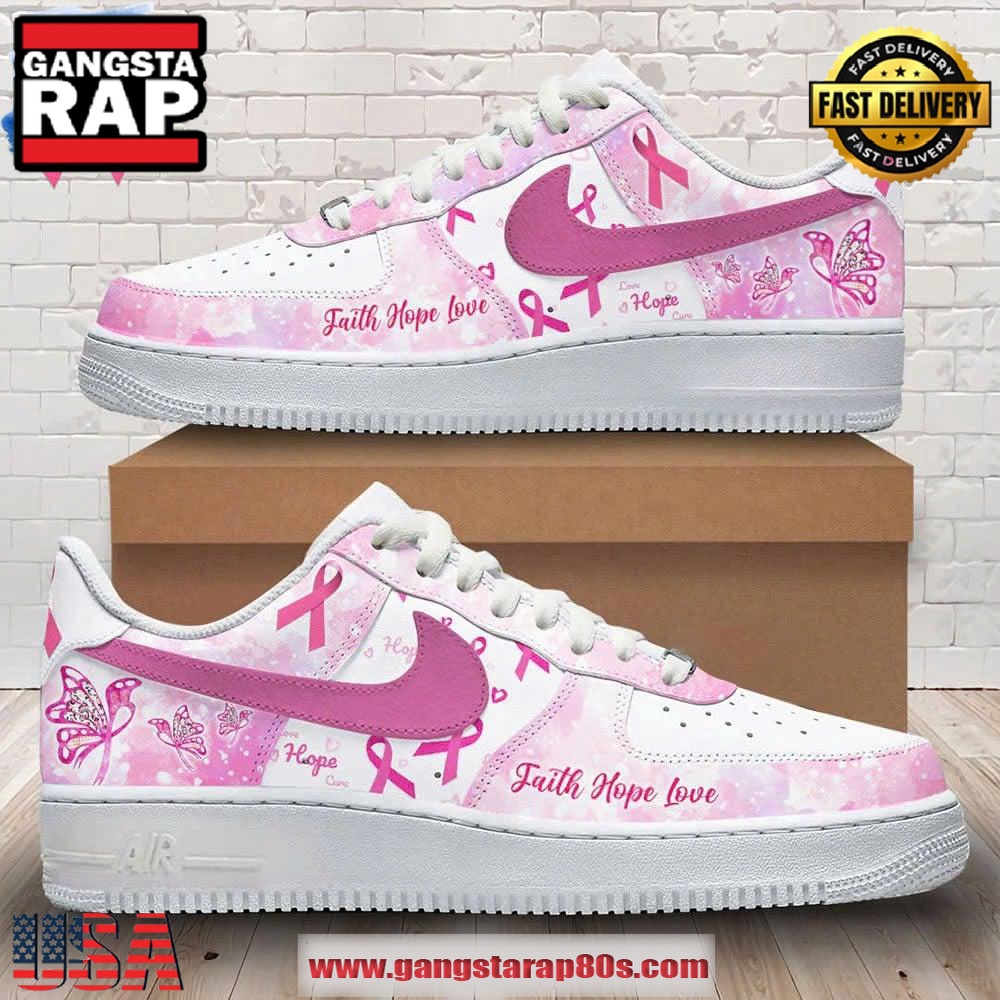 Breast Cancer Awareness Premium Edition Air Force 1 Running Sneakers Shoes Breast Cancer Awareness Premium Edition Air Force 1 Running Sneakers Shoes