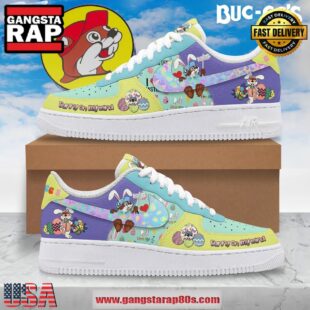 Buc-ee's Bunny On My Mind Limited Edition Air Force Shoes Running Sneakers Shoes