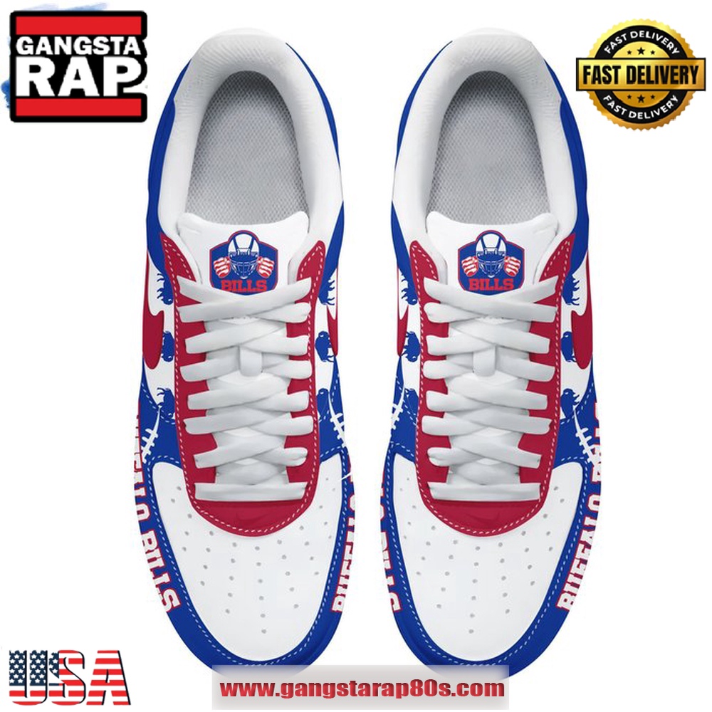 Buffalo Bills Go Bills 2024 Air Force 1 Running Sneakers Shoes Buffalo Bills Go Bills 2024 Air Force 1 Running Sneakers Shoes