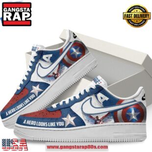 Captain America A Hero Looks Like You Air Force 1 Running Sneakers Shoes