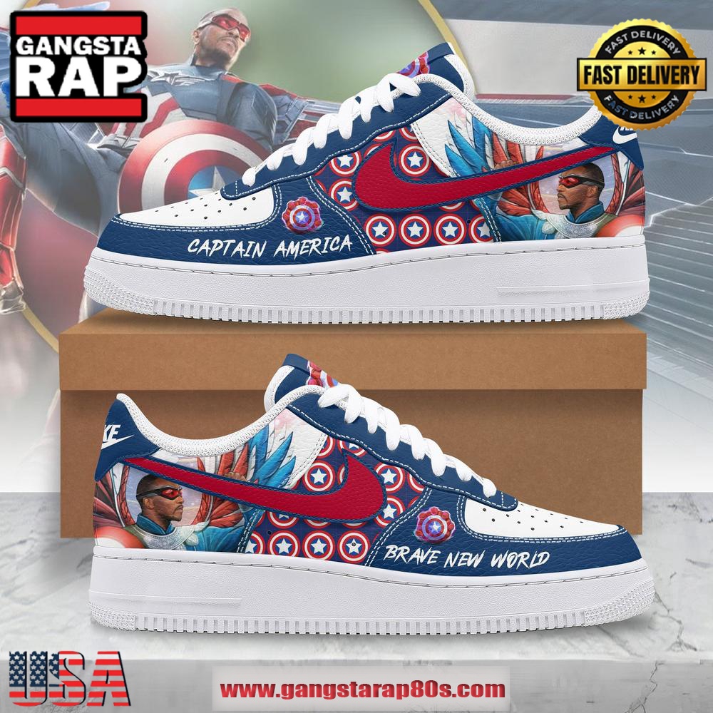 Captain America Brave New World Air Force 1 Sneaker Running Sneakers Shoes Captain America Brave New World Air Force 1 Sneaker Running Sneakers Shoes