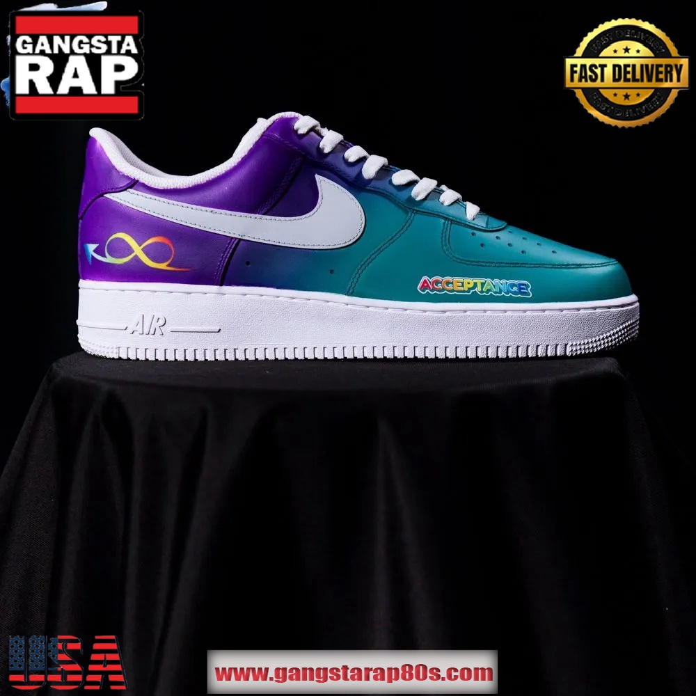 Charlotte Hornets x To The Max Autism Acceptance 2025 Limited Edition Air Force 1 Running Sneakers Shoes Charlotte Hornets x To The Max Autism Acceptance 2025 Limited Edition Air Force 1 Running Sneakers Shoes