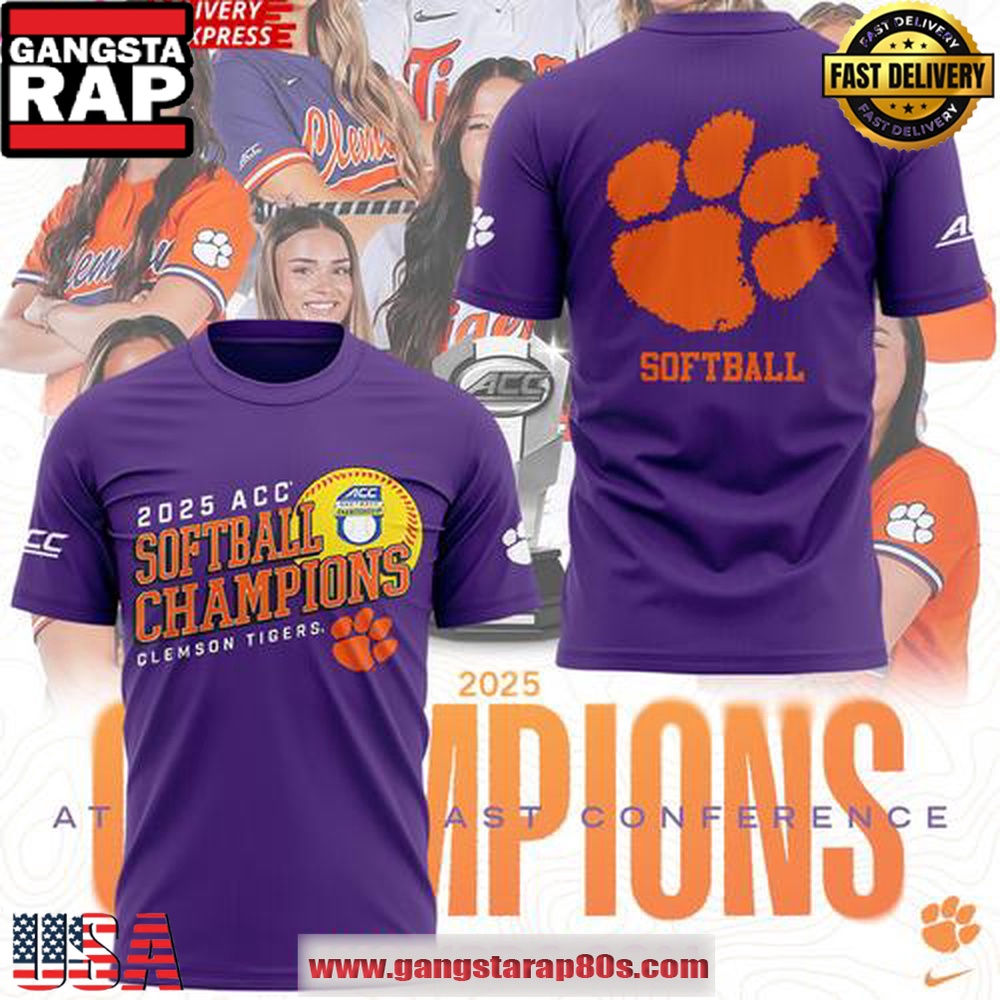 Clemson Tigers 2025 ACC Softball Champions Limited Unisex T Shirt Clemson Tigers 2025 ACC Softball Champions Limited Unisex T Shirt