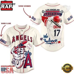 Custom Name And Number MLB Los Angeles Angels Baseball Jersey Shirt