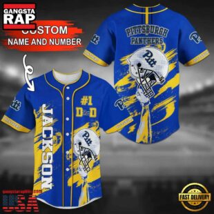 Custom Name And Number Pittsburgh Panthers Baseball Jersey Shirt