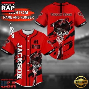 Custom Name And Number Texas Tech Red Raiders Baseball Jersey Shirt