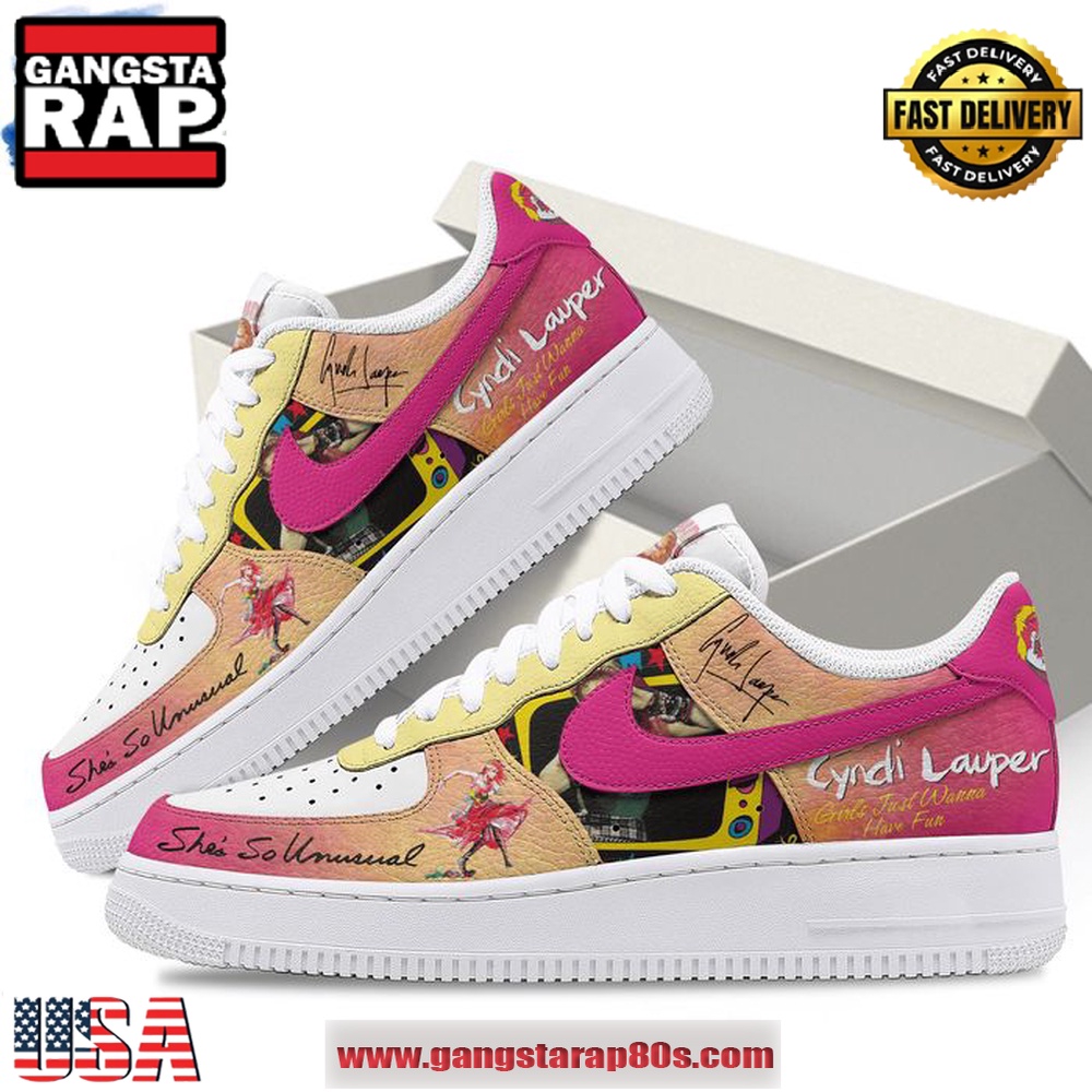 Cyndi Lauper Girls Just Wanna Have Fun Air Force 1 Running Sneakers Shoes Cyndi Lauper Girls Just Wanna Have Fun Air Force 1 Running Sneakers Shoes
