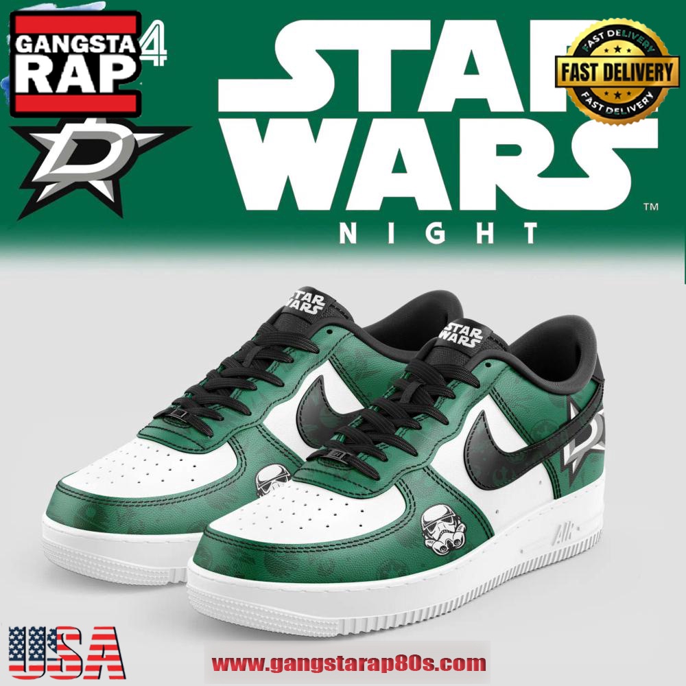 Dallas Stars x Star Wars Night Limited Edition Air Force 1 Sneakers Running Sneakers Shoes Dallas Stars x Star Wars Night Limited Edition Air Force 1 Sneakers Running Sneakers Shoes