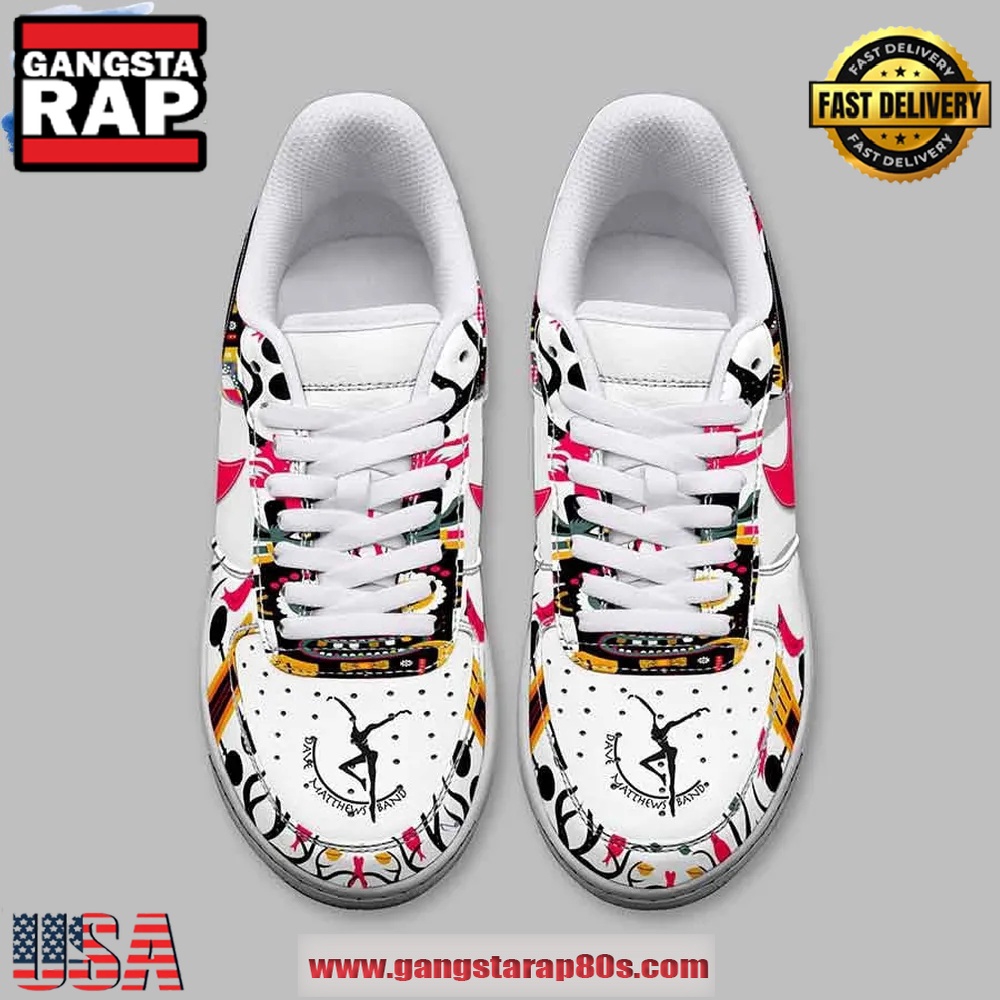 Dave Matthews Band Crash Into Style Air Force 1 Running Sneakers Shoes Dave Matthews Band Crash Into Style Air Force 1 Running Sneakers Shoes