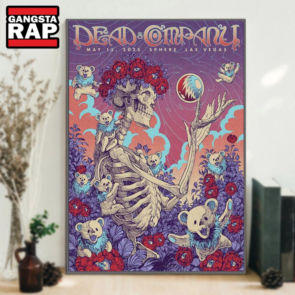 Dead & Company Sphere Las Vegas, NV May 15 2025 Tour Poster Canvas Art Dead & Company Sphere Las Vegas, NV May 15 2025 Tour Poster Canvas Art