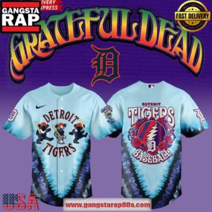 Detroit Tigers Grateful Dead 60th Anniversary Limited Edition Baseball Jersey
