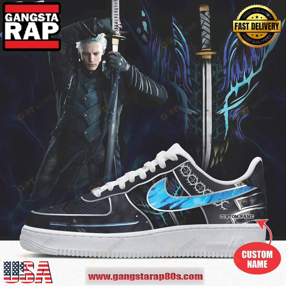 Devil May Cry Limited Edition Air Force 1 Running Sneakers Shoes Devil May Cry Limited Edition Air Force 1 Running Sneakers Shoes