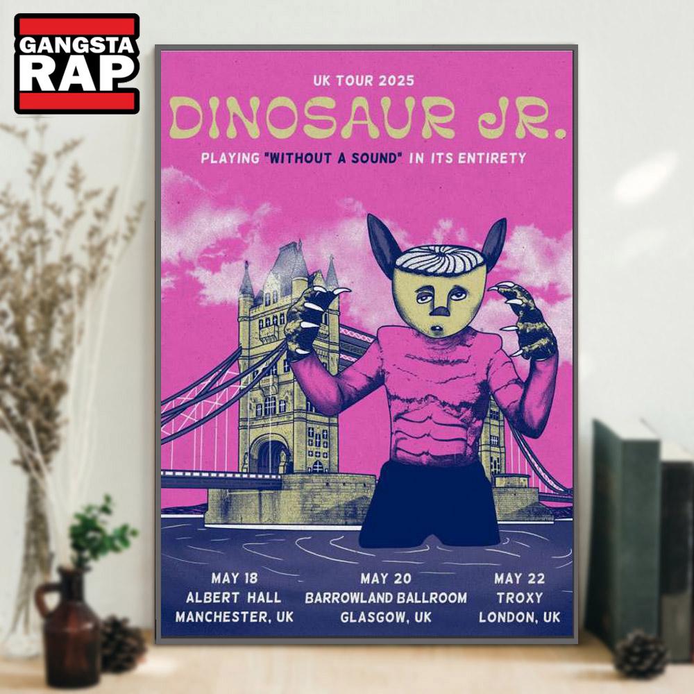 Dinosaur Jr Barrowland Ballroom Glasgow, UK May 20 2025 Tour Poster Canvas Art Dinosaur Jr Barrowland Ballroom Glasgow, UK May 20 2025 Tour Poster Canvas Art
