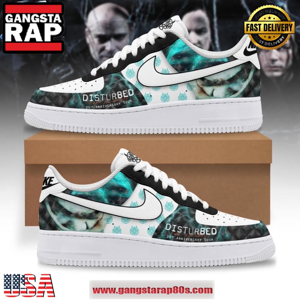 Disturbed The Sickness 25th Anniversary Tour Air Force 1 Running Sneakers Shoes Disturbed The Sickness 25th Anniversary Tour Air Force 1 Running Sneakers Shoes