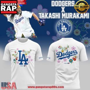 Dodgers x Takashi Murakami 2025 MLB White T-shirt