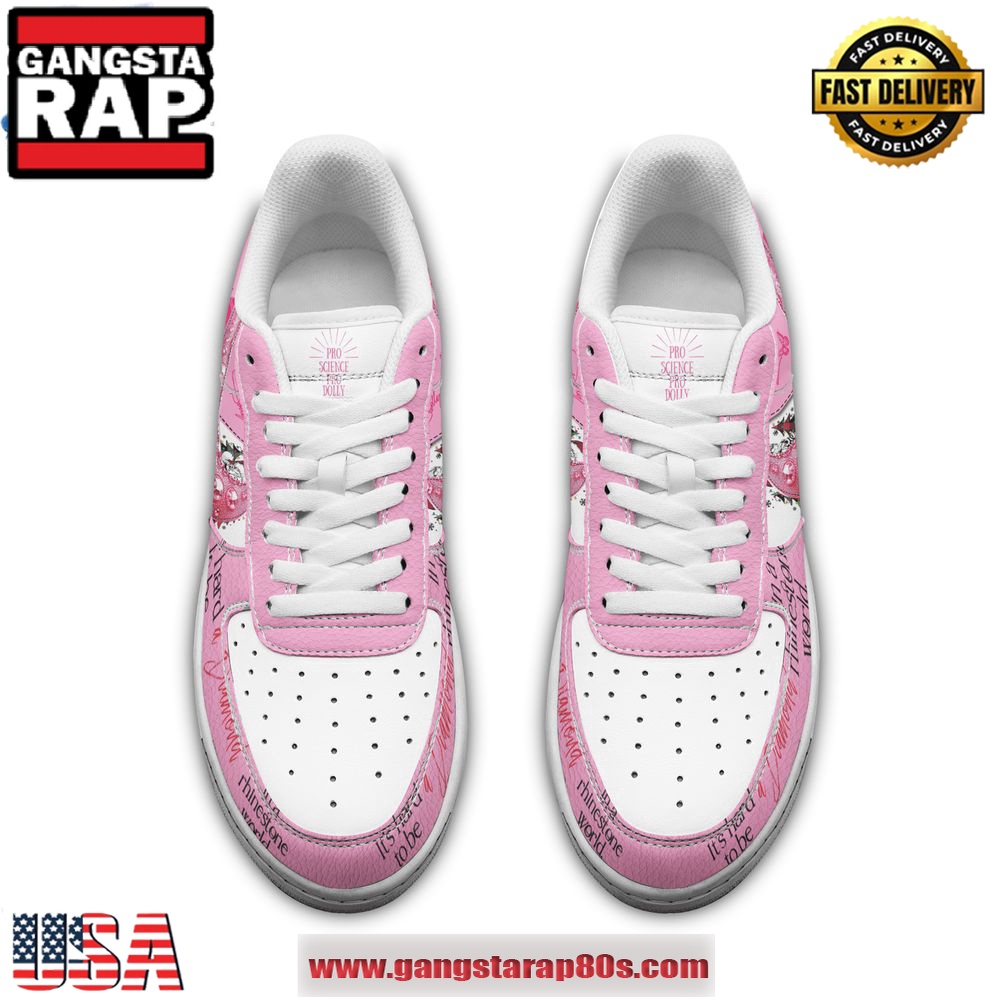Dolly Parton Christmas 2024 Limited Edition Pink Air Force 1 Running Sneakers Shoes Dolly Parton Christmas 2024 Limited Edition Pink Air Force 1 Running Sneakers Shoes
