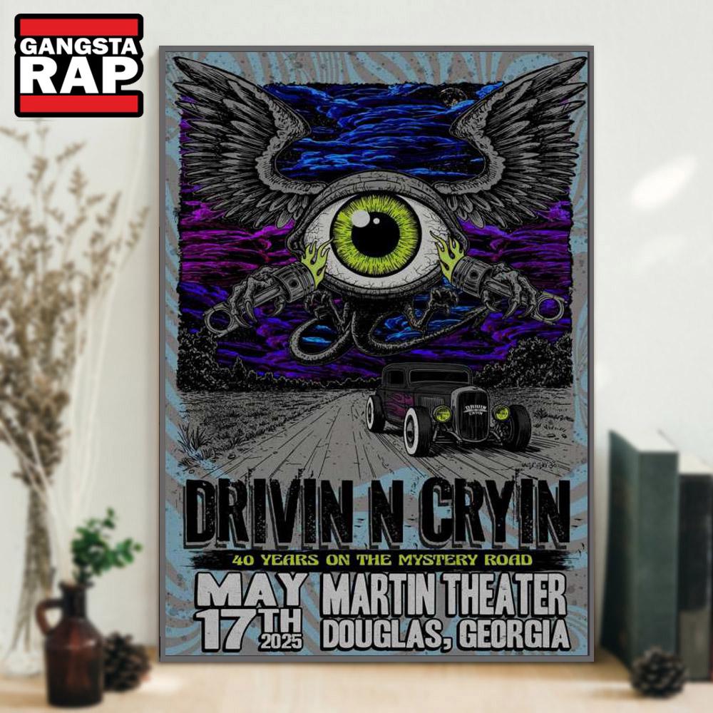 Drivin'N Cryin The Martin Centre Douglas, GA May 17 2025 Tour Poster Canvas Art Drivin'N Cryin The Martin Centre Douglas, GA May 17 2025 Tour Poster Canvas Art