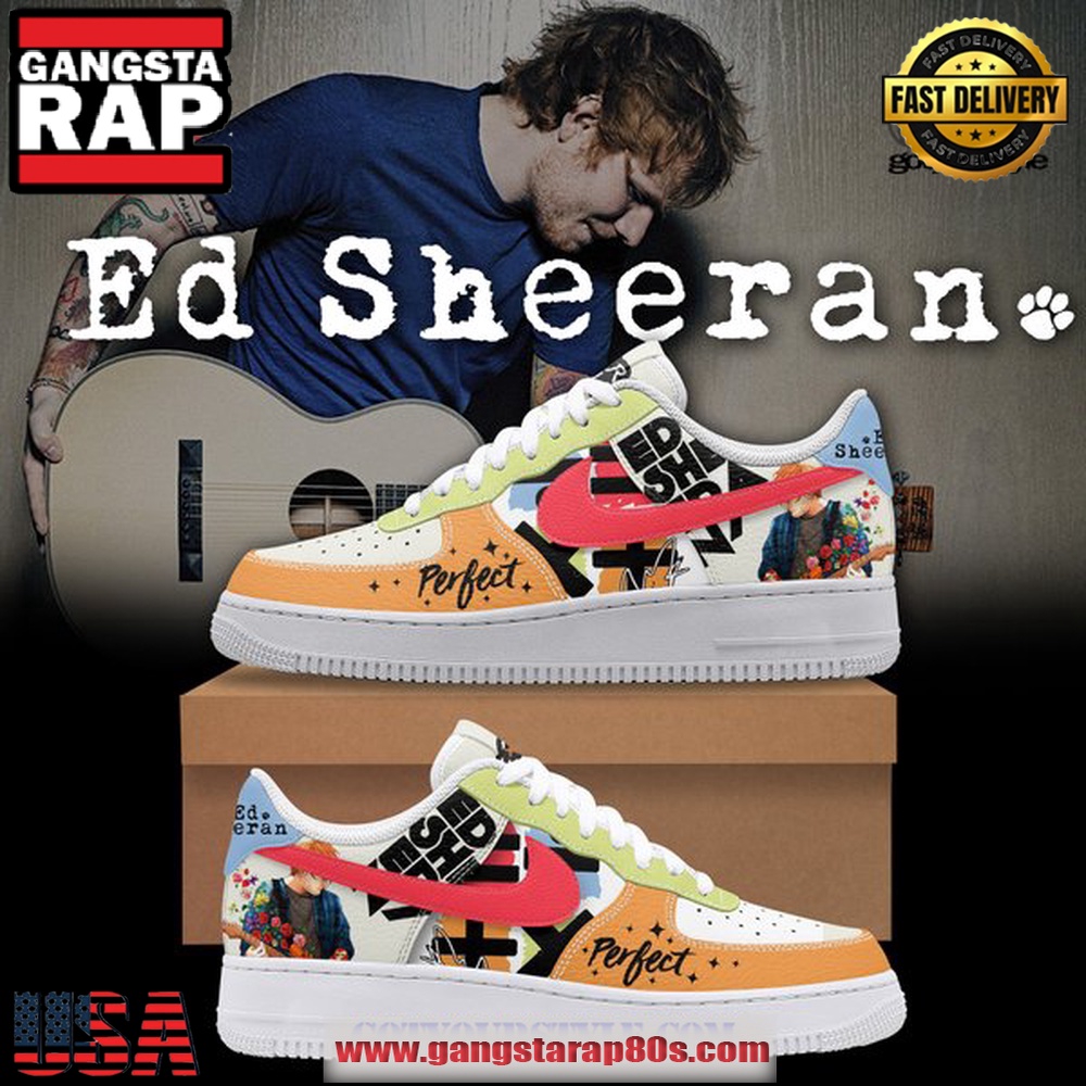 Ed Sheeran Perfect X Limited Edition Air Force 1 Running Sneakers Shoes Ed Sheeran Perfect X Limited Edition Air Force 1 Running Sneakers Shoes