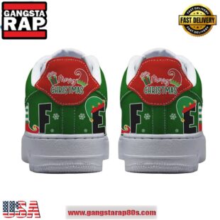 Elf Santa OMG Christmas Edition Air Force 1 Running Sneakers Shoes