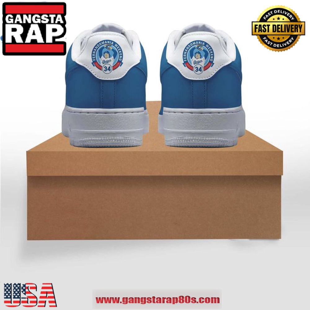 Fernando Valenzuela 34 Dodgers Limited Edition Air Force 1 Running Sneakers Shoes Fernando Valenzuela 34 Dodgers Limited Edition Air Force 1 Running Sneakers Shoes