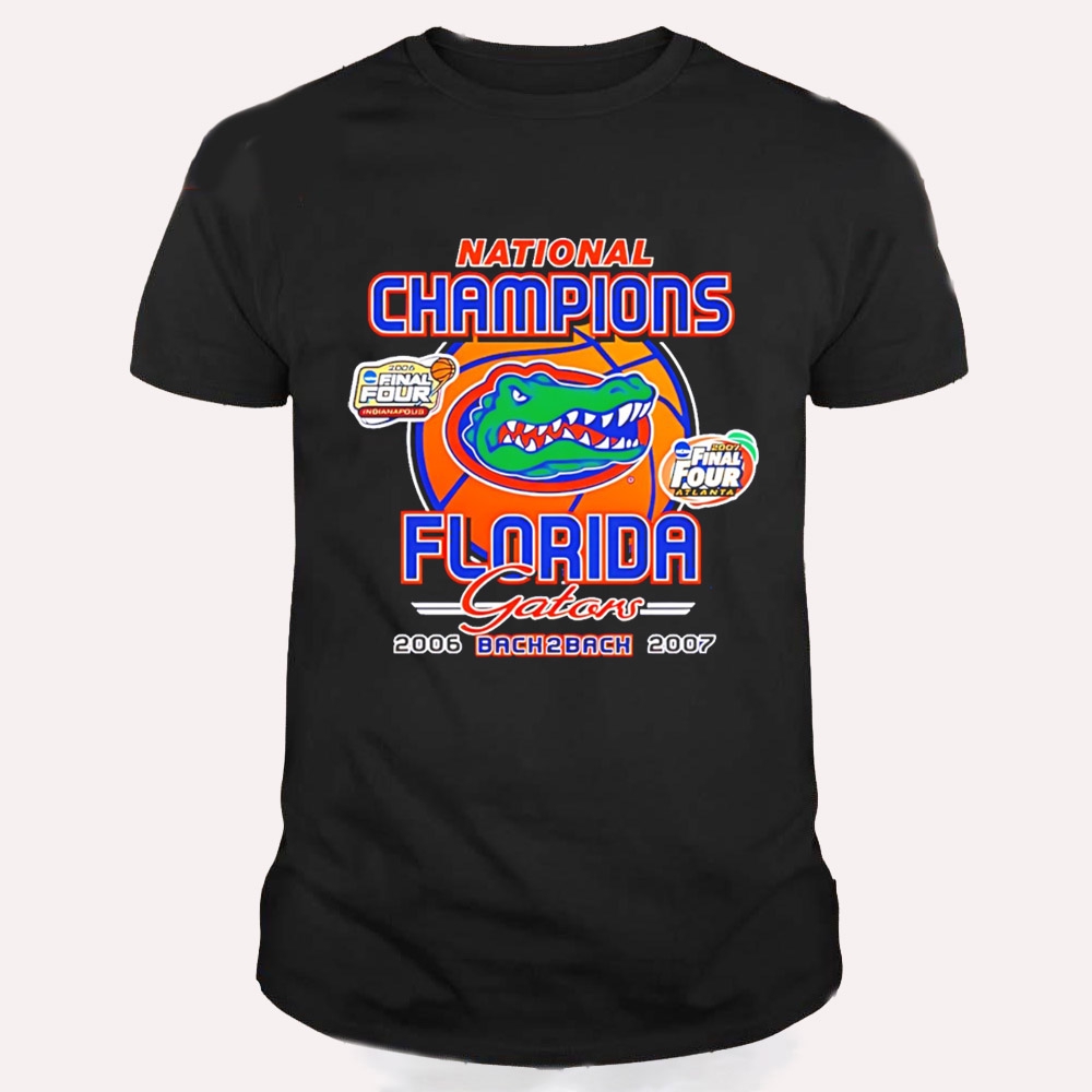 Florida basketball Back to Back NCAA Champions 2006 2007 T Shirt Florida basketball Back to Back NCAA Champions 2006 2007 T Shirt