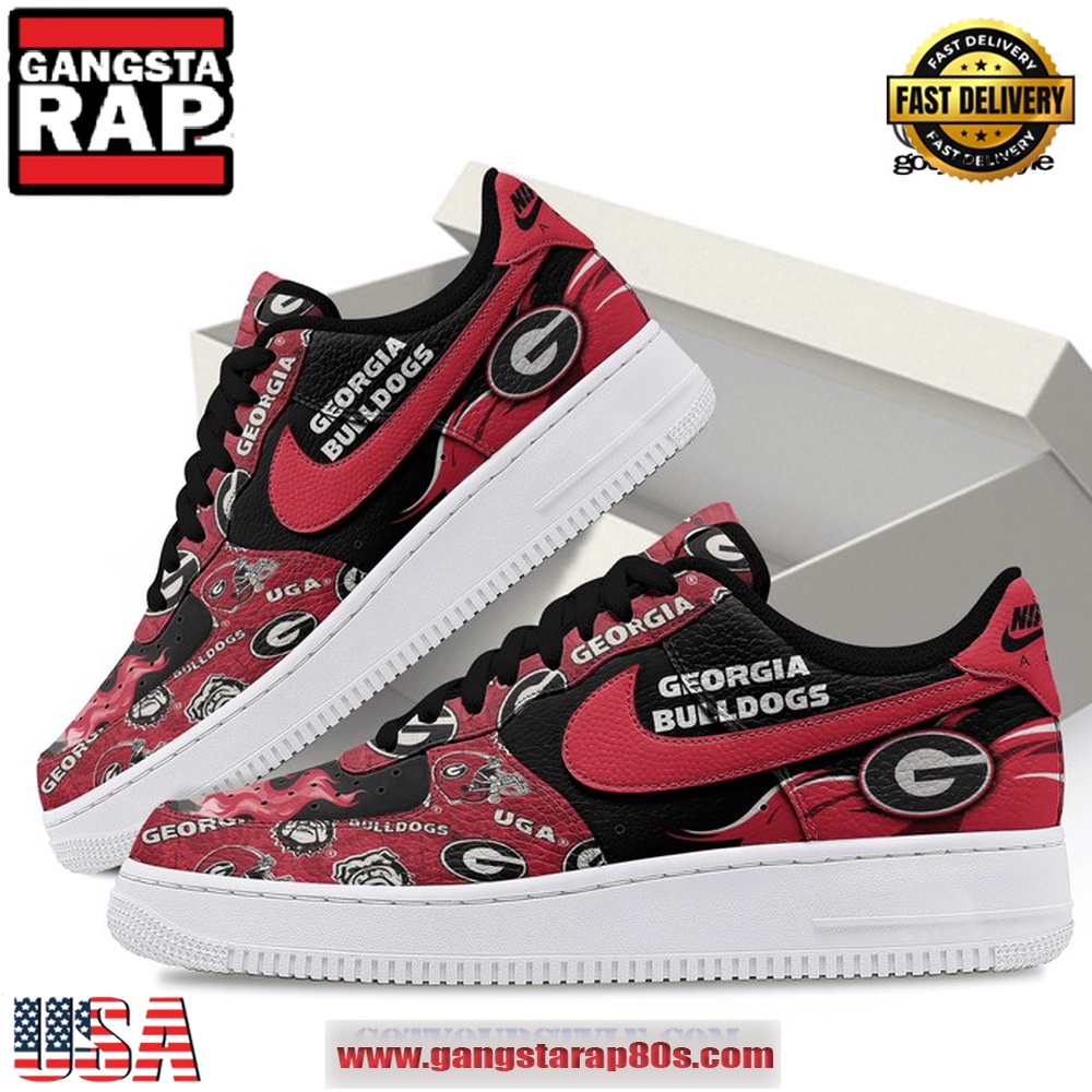 Georgia Bulldogs UGA Limited Edition Air Force 1 Running Sneakers Shoes Georgia Bulldogs UGA Limited Edition Air Force 1 Running Sneakers Shoes