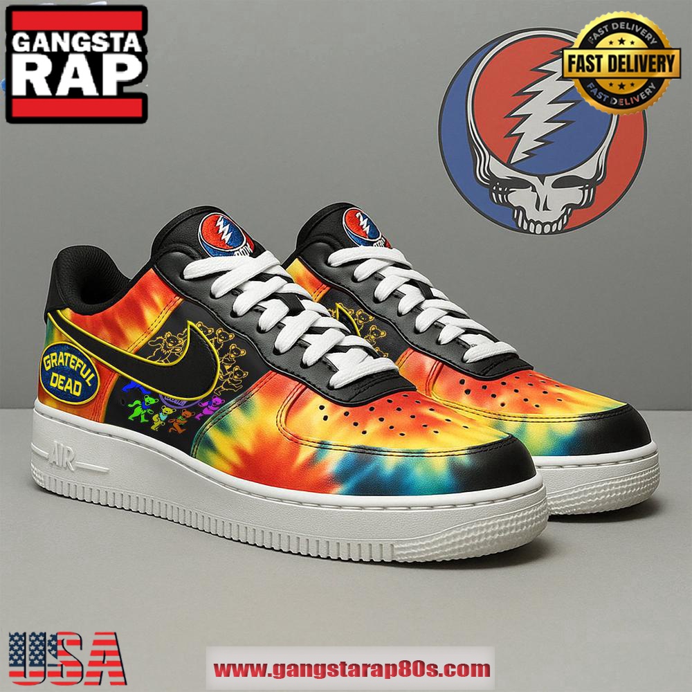 Grateful Dead 2025 Limited Edition Air Force 1 Running Sneakers Shoes Grateful Dead 2025 Limited Edition Air Force 1 Running Sneakers Shoes