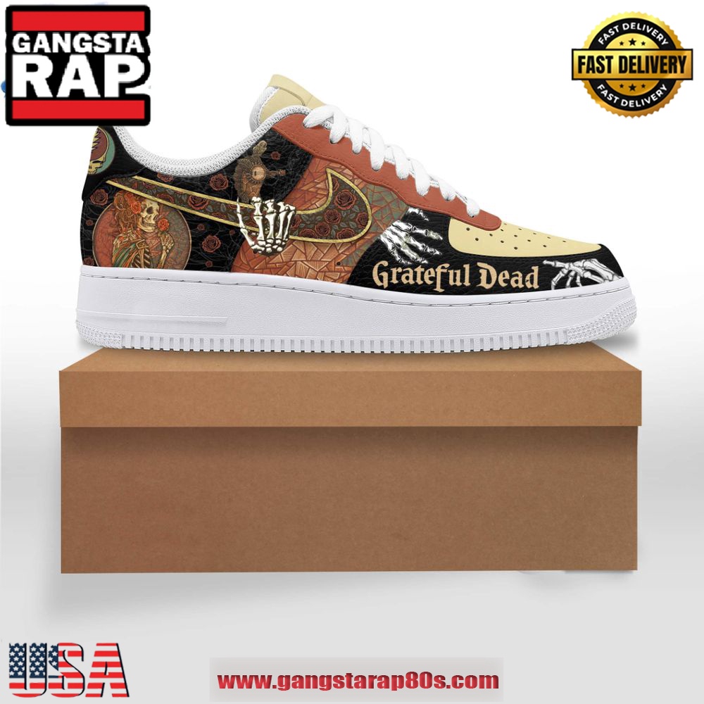Grateful Dead Limited Edition 2024 Air Force 1 Running Sneakers Shoes Grateful Dead Limited Edition 2024 Air Force 1 Running Sneakers Shoes
