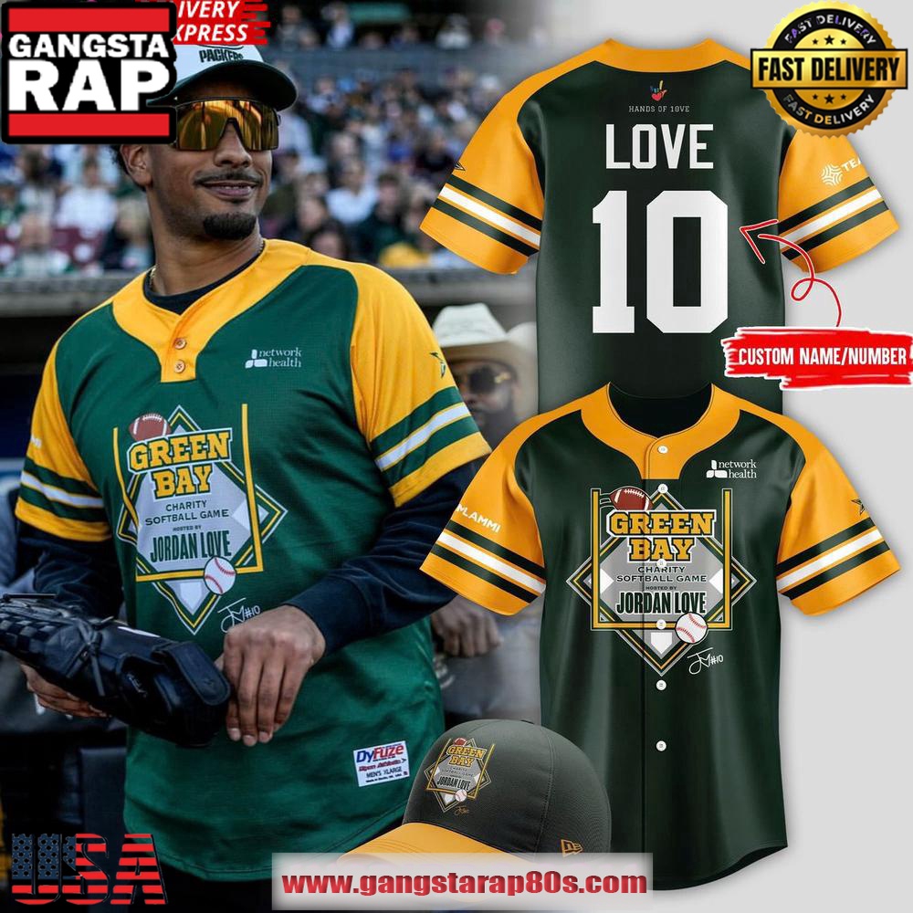 Green Bay Charity Softball Jordan Love Dark 2025 Baseball Jersey Shirt Green Bay Charity Softball Jordan Love Dark 2025 Baseball Jersey Shirt