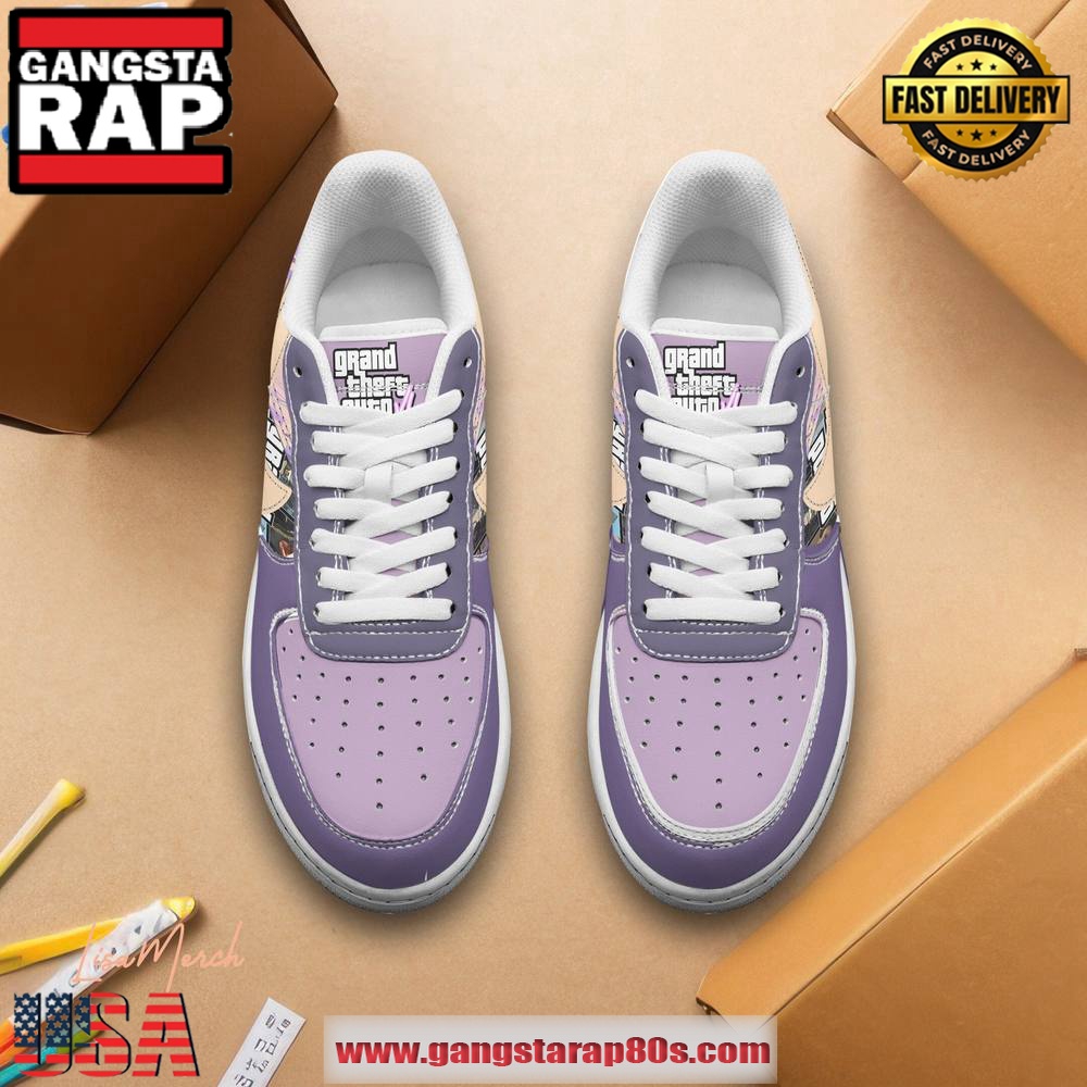 GTA 6 Rockstar Game Limited Edition Air Force 1 Running Sneakers Shoes GTA 6 Rockstar Game Limited Edition Air Force 1 Running Sneakers Shoes