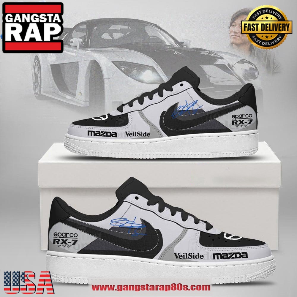 Han Lue Mazda RX-7 Signature Fast and Furious Air Force 1 Running Sneakers Shoes Han Lue Mazda RX-7 Signature Fast and Furious Air Force 1 Running Sneakers Shoes