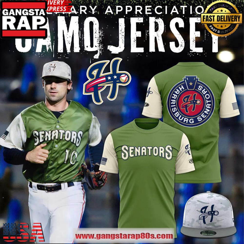 Harrisburg Senators Military Appreciation 2025 Camo Unisex T-Shirt Harrisburg Senators Military Appreciation 2025 Camo Unisex T-Shirt