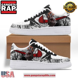 In Flames We Trust Limited Edition Air Force 1 Running Sneakers Shoes