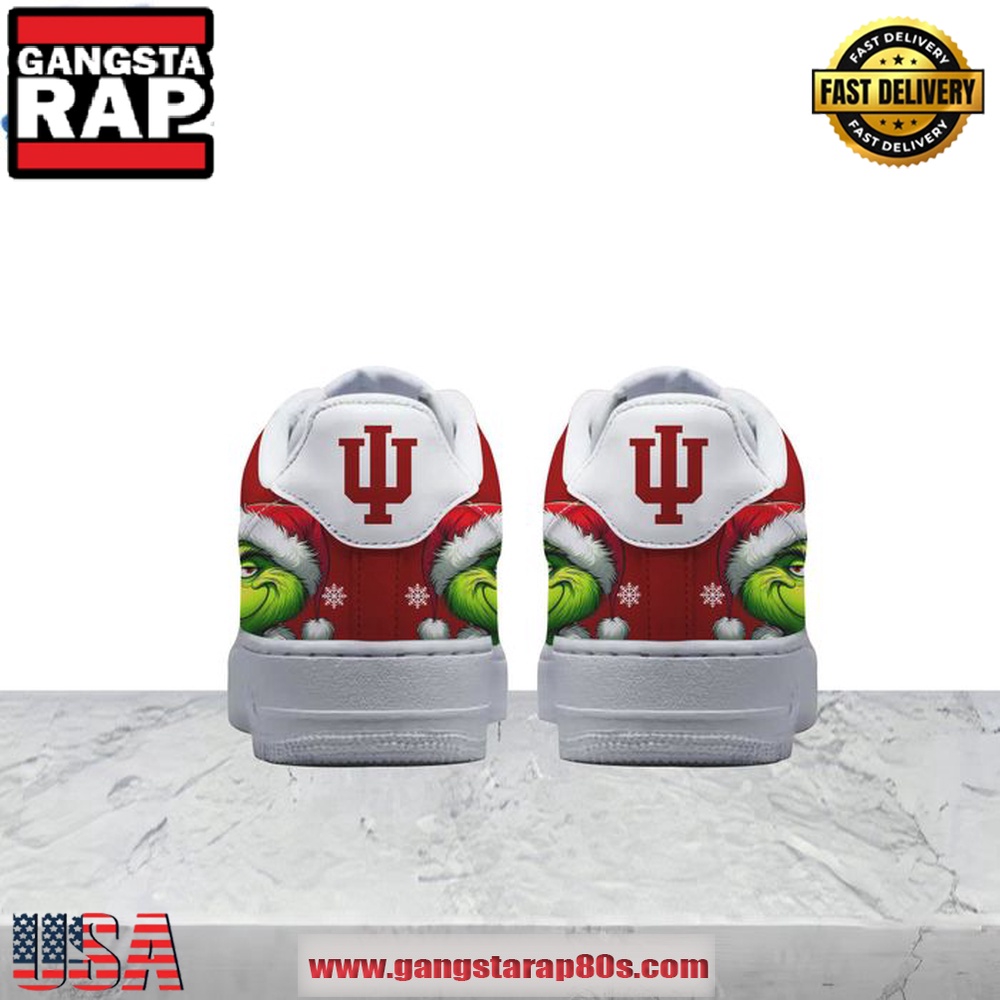 Indiana Hoosiers Merry Hoomas Air Force 1 Running Sneakers Shoes Indiana Hoosiers Merry Hoomas Air Force 1 Running Sneakers Shoes