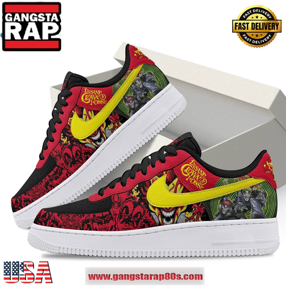 Insane Clown Posse Psychopathic Limited Edition Air Force 1 Running Sneakers Shoes Insane Clown Posse Psychopathic Limited Edition Air Force 1 Running Sneakers Shoes